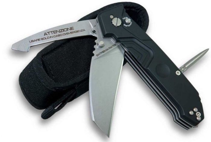 Многофункциональный складной нож с выкидным стропорезом Extrema Ratio Police III, сталь Bhler N690, рукоять алюминий