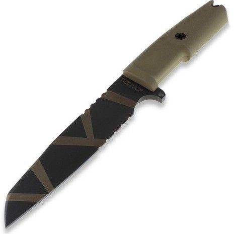 Нож с фиксированным клинком Extrema Ratio Task Desert Warfare 1/3 Serrated, сталь Bhler N690, рукоять прорезиненный форпрен