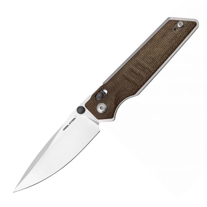 Складной нож RealSteel Sacra, сталь K110, рукоять Natural Micarta