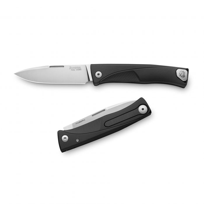 Складной нож LionSteel Thrill, сталь M390, рукоять Black aluminium