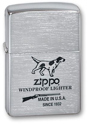 Зажигалка ZIPPO Hunting Tools Brushed Chrome, латунь с ник.-хром. покрыт., серебр., матов., 36х56х12 мм