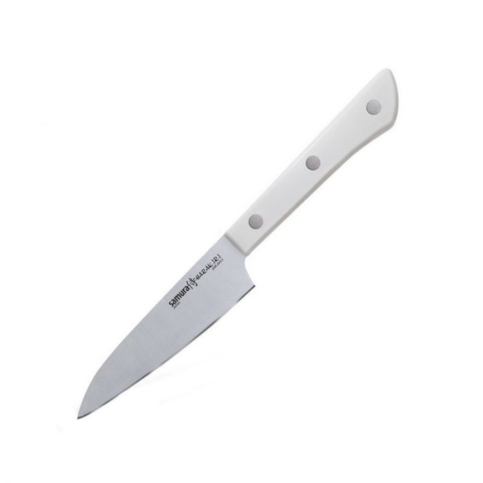 Нож кухонный овощной Samura "HARAKIRI" (SHR-0011W) 99 мм, сталь AUS-8, рукоять ABS пластик, белый