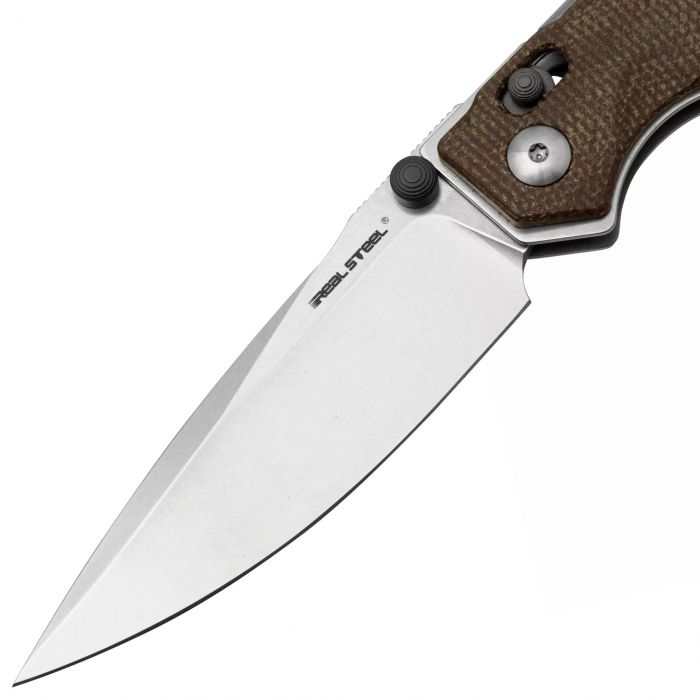 Складной нож RealSteel Sacra, сталь K110, рукоять Natural Micarta