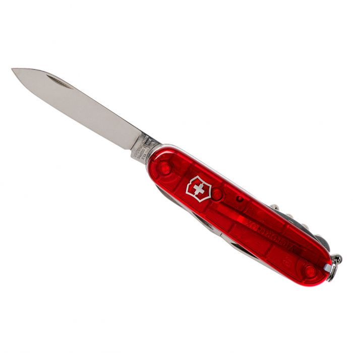 Нож перочинный Victorinox Climber, сталь X55CrMo14, рукоять Cellidor®, полупрозрачный красный