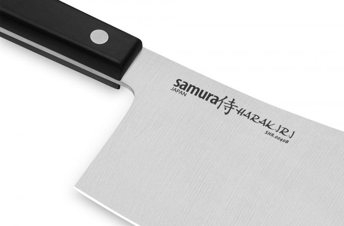 Нож-топорик кухонный для мяса Samura "HARAKIRI" (SHR-0040B) 180 мм, сталь AUS-8, рукоять ABS пластик, чёрный